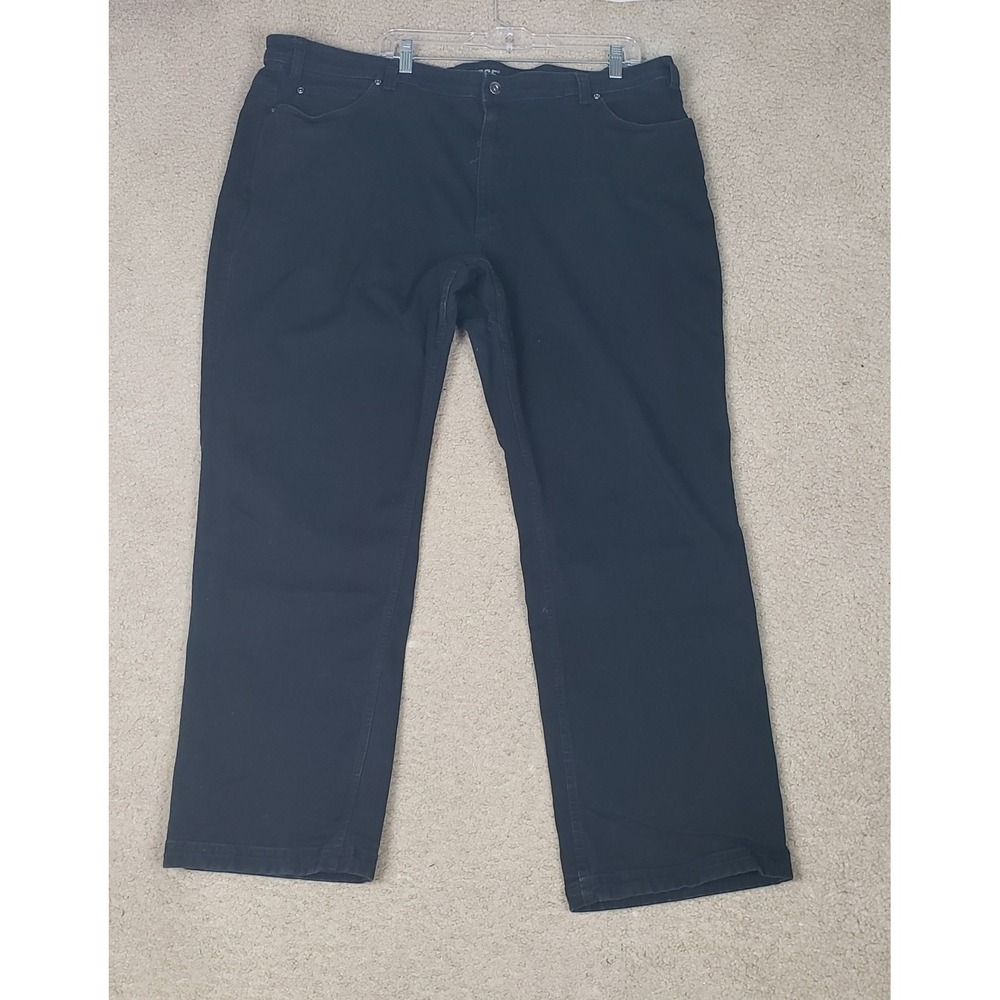 Duluth Trading Co Flex Fire Hose Relaxed Fit Black Jean‎ Pants Mens 46x32 Casual